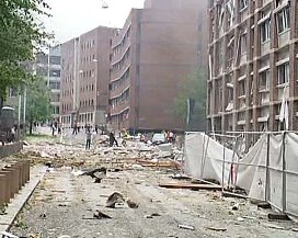 Мощный взрыв в центре Осло. Видео с места происшествия